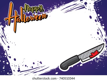 Halloween greeting card and background