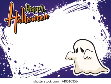 Halloween greeting card and background