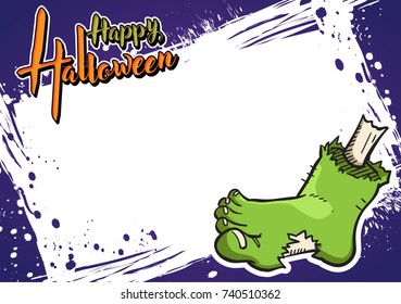 Halloween greeting card and background