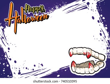 Halloween greeting card and background