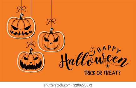 Halloween greeting card or background. vector illustration.