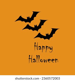 halloween greeting card, bat, invitation