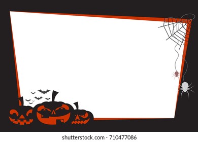 halloween greeting card with copy space postcard concept.