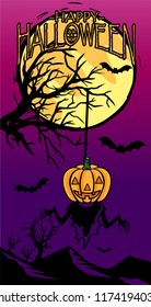 Halloween greeting card design for your friend and family.