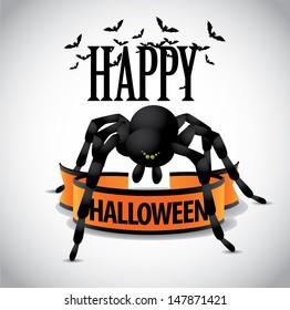 Halloween greeting card layout design icon. EPS 10 vector, grouped for easy editing. No open shapes or paths.
