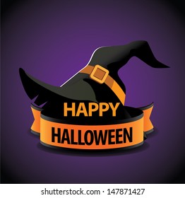 Halloween greeting card layout design icon. EPS 10 vector, grouped for easy editing. No open shapes or paths.