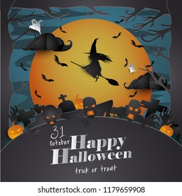 HALLOWEEN GREETING CARD PAPER ART