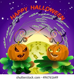 Halloween  greeting card pumpkin .Vector seamless pattern for Halloween.happy halloween,halloween party,halloween wallpaper,halloween background,halloween vector,halloween images