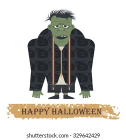Halloween greeting card with stylish Zombie.
Cartoon Illustration can be used for Halloween greeting card, posters, banners , invitation  and more designs.
