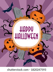 Halloween greeting card vector holiday
 7