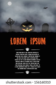 Halloween greeting card. Vector illustration