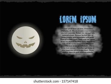 Halloween greeting card. Vector illustration