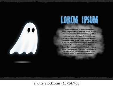 Halloween greeting card. Vector illustration