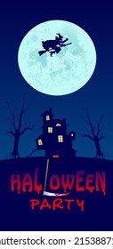 halloween greeting card, vector illustration
