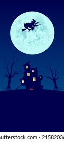 halloween greeting card, vector illustration