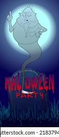 halloween greeting card, vector illustration, clip art