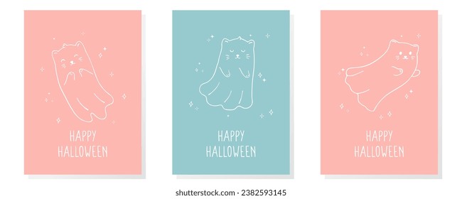 Halloween greeting cards and