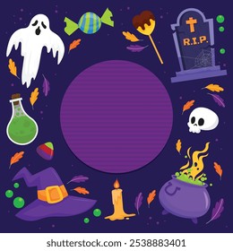 Halloween Greeting cards, posters, banners, flyers and invitations,illustration and vector.