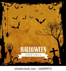 halloween greeting design with space for your text
