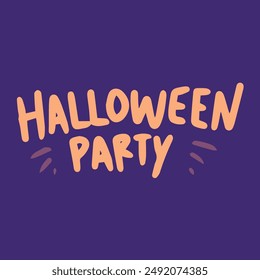 Halloween Greeting Lettering. Text banner and background. Happy halloween day lettering collection. Lettering typography