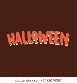 Halloween Greeting Lettering. Text banner and background. Happy halloween day lettering collection. Lettering typography