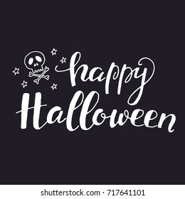 Halloween greetings card. From hand-written lettering classic phrase for Halloween. Vector illustration