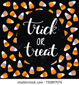 Halloween greetings card. From hand-written lettering classic phrase for Halloween. Vector illustration