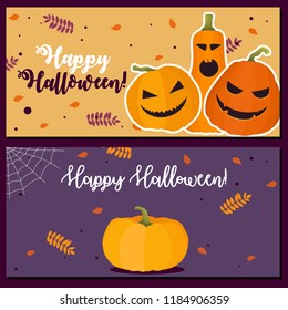 Halloween greetings card template, can be used as flyer, invitation

