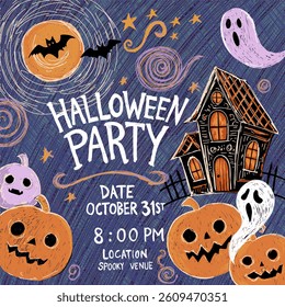 Halloween greetings card vector design