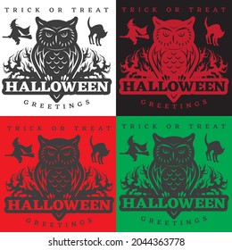 HALLOWEEN GREETINGS TREAT  T-SHIRT DESIGN