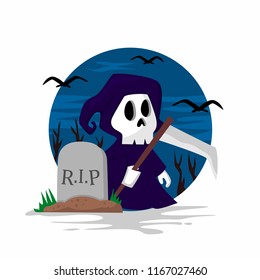 Halloween grim reaper character