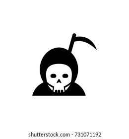 Halloween Grim Reaper icon on white background