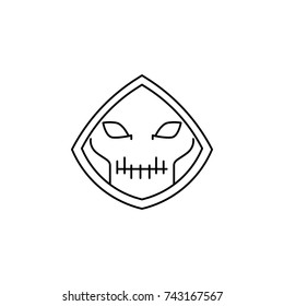 Halloween Grim Reaper icon on white background