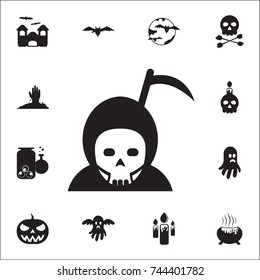 Halloween Grim Reaper icon. Set of Halloween icons on white background