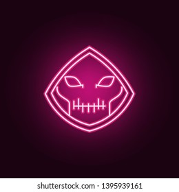 Halloween grim reaper neon icon. Elements of Halloween set. Simple icon for websites, web design, mobile app, info graphics