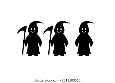 Halloween grimmige Reaper Silhouette Vektorgrafik