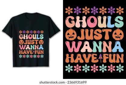 Halloween groovy t shirt design.