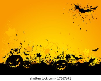 Halloween grunge background, vector