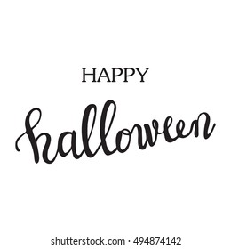 Halloween grunge modern typographic, brush calligraphy and hand drawn lettering. Vector isolated. Use halloween cards, covers, tags, icons set and more.