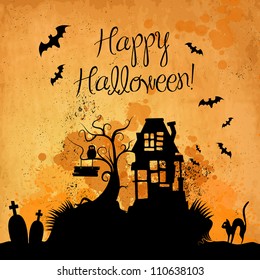 Halloween grunge vector background