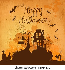 Halloween grunge vector background