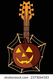 Halloween Guitar eps cut file for cutting machine