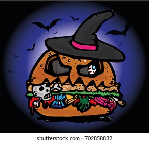 Halloween hamburger