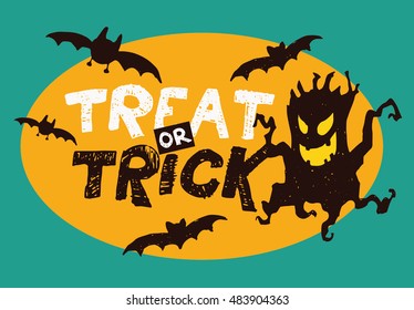 Halloween hand drawn characters and attributes doodle . Halloween Vector illustration.