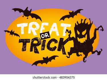Halloween hand drawn characters and attributes doodle . Halloween Vector illustration.