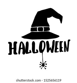 halloween. Hand drawn creative calligraphy