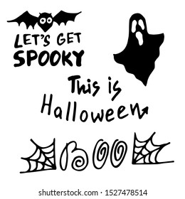 halloween Hand drawn creative calligraphy