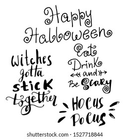 halloween Hand drawn creative calligraphy