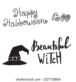 halloween Hand drawn creative calligraphy
