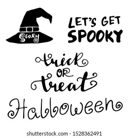 halloween Hand drawn creative calligraphy